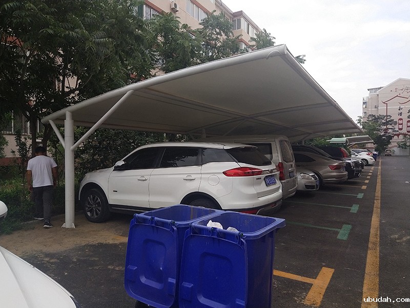 廊坊市濒京小区充电桩汽车棚膜结构